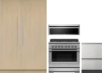 5 Piece Package Includes Refrigerator, Freezer, Range, Hood And Dishwasher